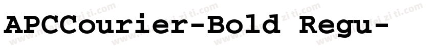APCCourier-Bold Regu字体转换